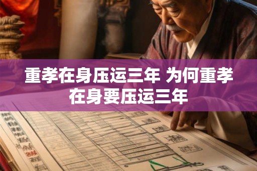 重孝在身压运三年 为何重孝在身要压运三年