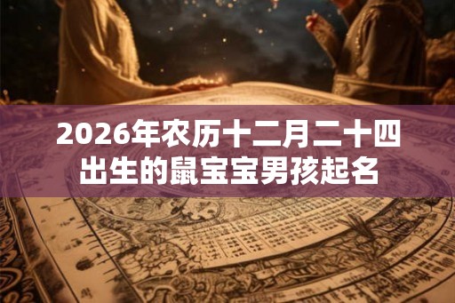 2026年农历十二月二十四出生的鼠宝宝男孩起名