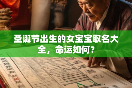 圣诞节出生的女宝宝取名大全，命运如何？