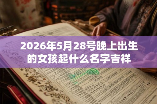 2026年5月28号晚上出生的女孩起什么名字吉祥
