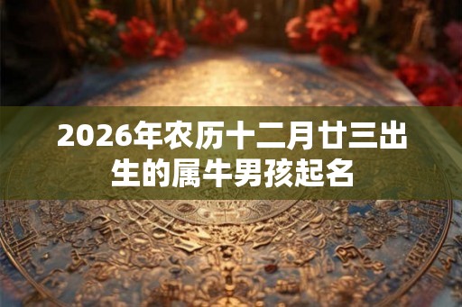 2026年农历十二月廿三出生的属牛男孩起名