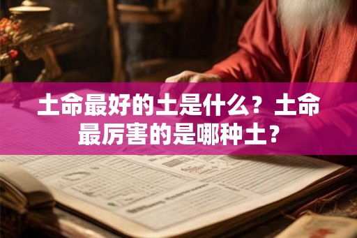 土命最好的土是什么？土命最厉害的是哪种土？