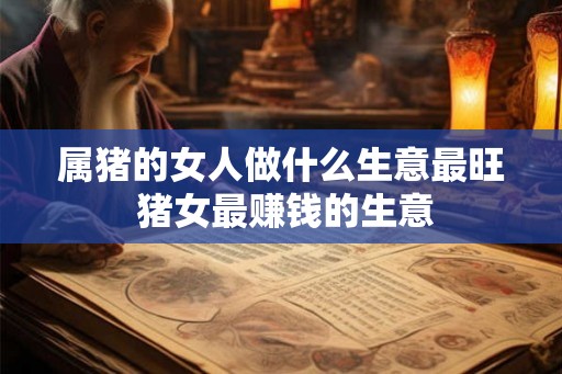 属猪的女人做什么生意最旺 猪女最赚钱的生意