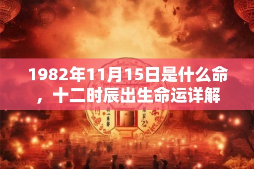 1982年11月15日是什么命，十二时辰出生命运详解