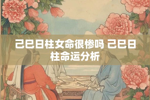 己巳日柱女命很惨吗 己巳日柱命运分析