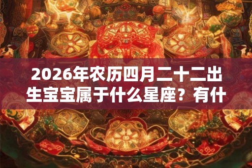 2026年农历四月二十二出生宝宝属于什么星座？有什么性格特点？