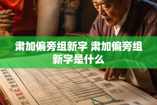 肃加偏旁组新字 肃加偏旁组新字是什么