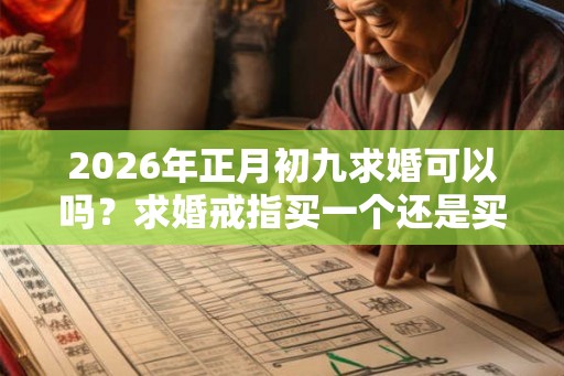 2026年正月初九求婚可以吗?求婚戒指买一个还是买一对? 2026年正月初九求婚可以吗?求婚戒指买一个还是买一对?