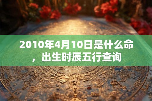 2010年4月10日是什么命,出生时辰五行查询 2010年4月10日是什么命,出生时辰五行查询