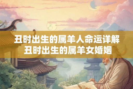 丑时出生的属羊人命运详解 丑时出生的属羊女婚姻 丑时出生的属羊人命运详解 丑时出生的属羊女婚姻