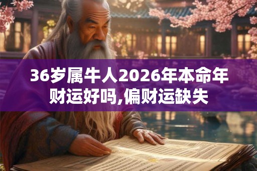 36岁属牛人2026年本命年财运好吗,偏财运缺失