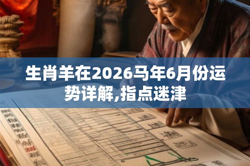 生肖羊在2026马年6月份运势详解,指点迷津 生肖羊在2026马年6月份运势详解,指点迷津