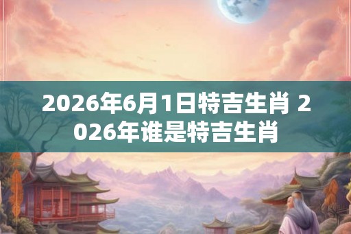 2026年6月1日特吉生肖 2026年谁是特吉生肖