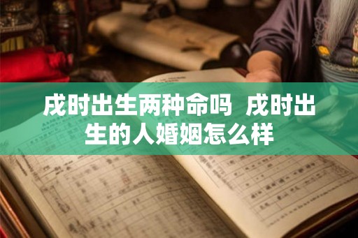 戌时出生两种命吗  戌时出生的人婚姻怎么样