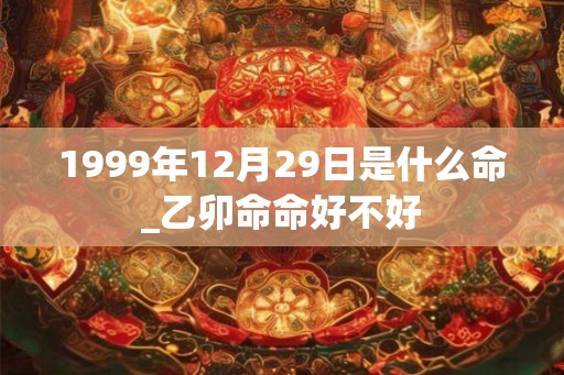 1999年12月29日是什么命_乙卯命命好不好