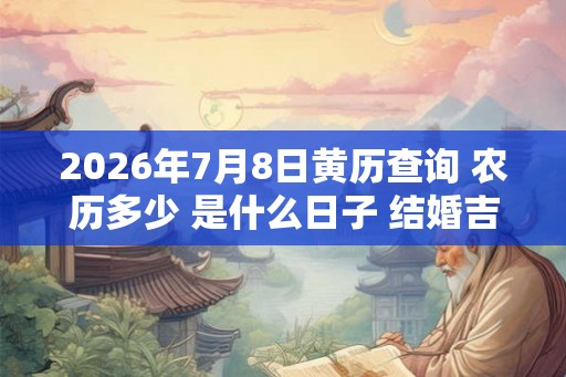 2026年7月8日黄历查询 农历多少 是什么日子 结婚吉时