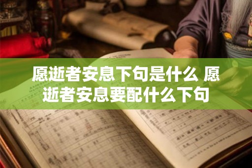 愿逝者安息下句是什么 愿逝者安息要配什么下句