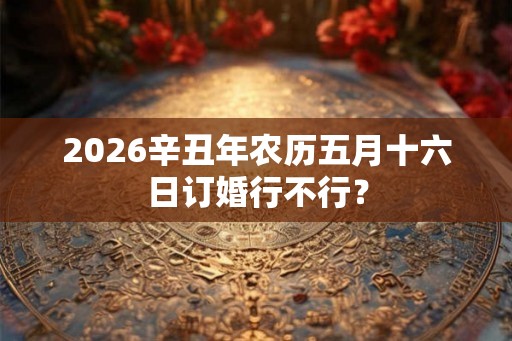 2026辛丑年农历五月十六日订婚行不行？