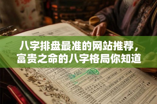 八字排盘最准的网站推荐，富贵之命的八字格局你知道吗？