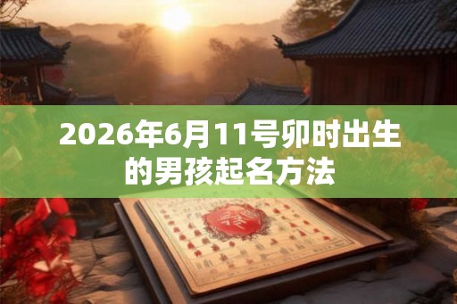 2026年6月11号卯时出生的男孩起名方法