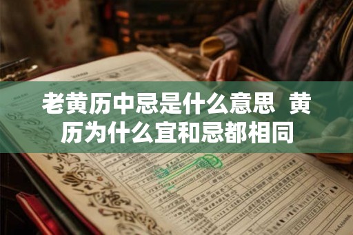老黄历中忌是什么意思 黄历为什么宜和忌都相同 老黄历中忌是什么意思 黄历为什么宜和忌都相同