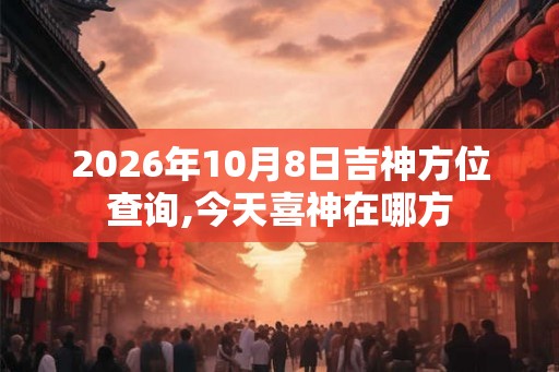 2026年10月8日吉神方位查询,今天喜神在哪方