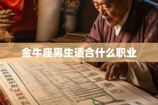 金牛座男生适合什么职业