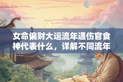 女命偏财大运流年遇伤官食神代表什么,详解不同流年的吉凶 女命偏财大运流年遇伤官食神代表什么,详解不同流年的吉凶