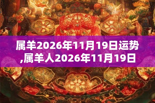 属羊2026年11月19日运势,属羊人2026年11月19日财运,生肖羊2026年11月19日运势