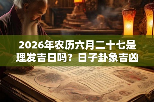 2026年农历六月二十七是理发吉日吗？日子卦象吉凶？