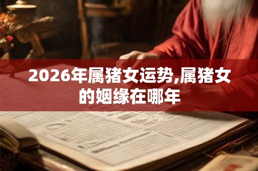 2026年属猪女运势,属猪女的姻缘在哪年