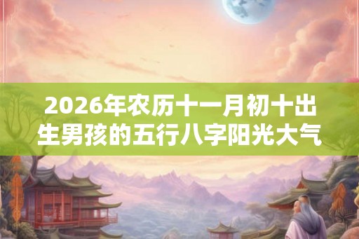 2026年农历十一月初十出生男孩的五行八字阳光大气名字精选