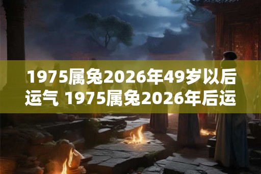 1975属兔2026年49岁以后运气 1975属兔2026年后运势如何