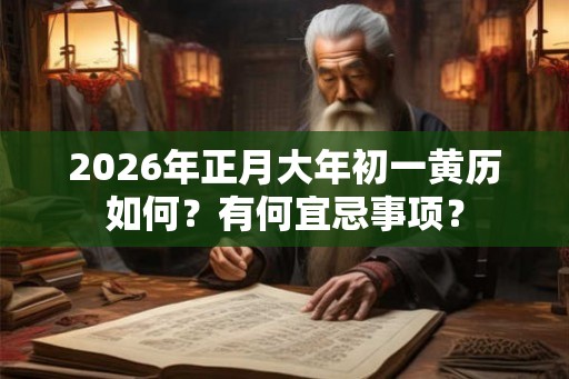2026年正月大年初一黄历如何?有何宜忌事项? 2026年正月大年初一黄历如何?有何宜忌事项?