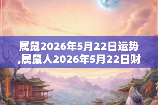 属鼠2026年5月22日运势,属鼠人2026年5月22日财运,生肖鼠2026年5月22日运势 属鼠2026年5月22日运势,属鼠人2026年5月22日财运,生肖鼠2026年5月22日运势