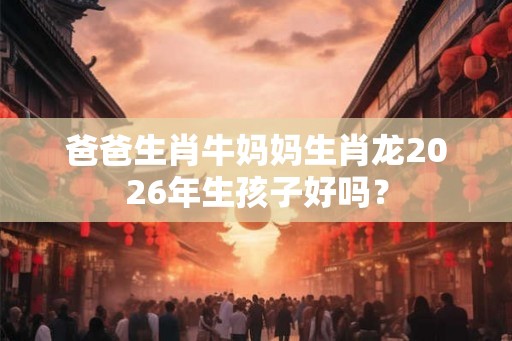 爸爸生肖牛妈妈生肖龙2026年生孩子好吗？