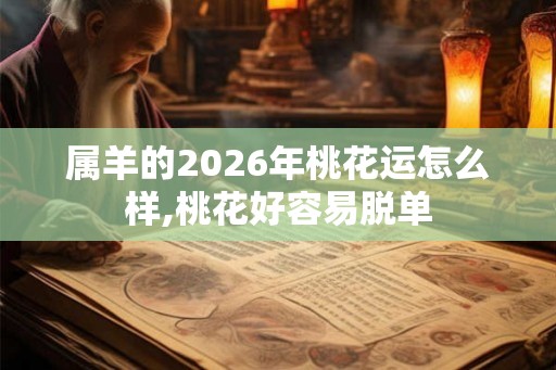 属羊的2026年桃花运怎么样,桃花好容易脱单