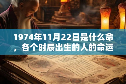 1974年11月22日是什么命,各个时辰出生的人的命运 1974年11月22日是什么命,各个时辰出生的人的命运