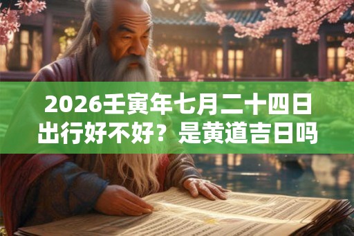 2026壬寅年七月二十四日出行好不好？是黄道吉日吗？