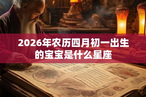 2026年农历四月初一出生的宝宝是什么星座