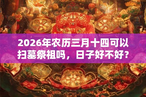 2026年农历三月十四可以扫墓祭祖吗，日子好不好？
