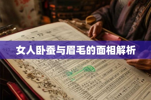 女人卧蚕与眉毛的面相解析