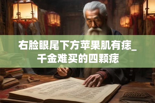右脸眼尾下方苹果肌有痣_千金难买的四颗痣 右脸眼尾下方苹果肌有痣_千金难买的四颗痣