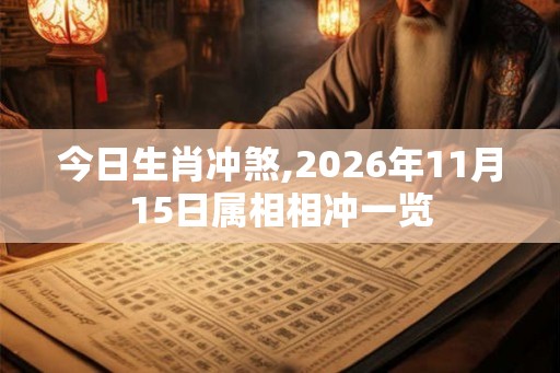 今日生肖冲煞,2026年11月15日属相相冲一览