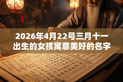 2026年4月22号三月十一出生的女孩寓意美好的名字大全