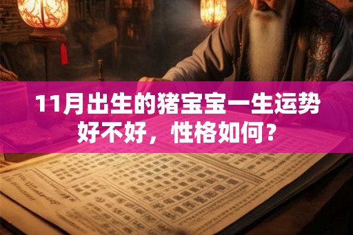 11月出生的猪宝宝一生运势好不好,性格如何? 11月出生的猪宝宝一生运势好不好,性格如何?