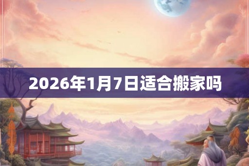 2026年1月7日适合搬家吗