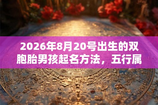 2026年8月20号出生的双胞胎男孩起名方法，五行属什么