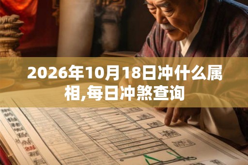 2026年10月18日冲什么属相,每日冲煞查询