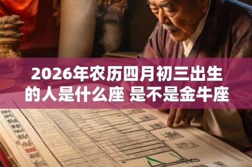 2026年农历四月初三出生的人是什么座 是不是金牛座 2026年农历四月初三出生的人是什么座 是不是金牛座